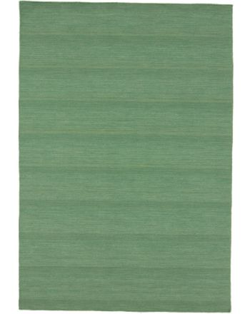 Flat Weave Rug Kilim Loom Green