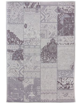 Flat Weave Rug Kilim Patchwork Sofi Grey