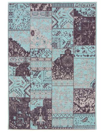 Flat Weave Rug Kilim Patchwork Sofi Blue