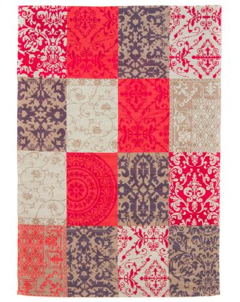 Flat Weave Rug Kilim Patchwork Lina Red