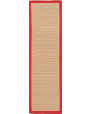 Sisal Rug Runner Red