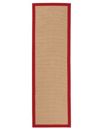 Sisal Rug Runner Red