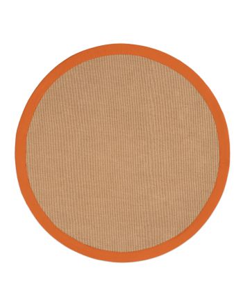 Sisal Rug Round Orange