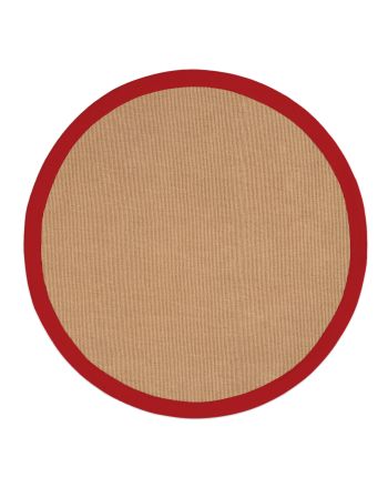 Sisal Rug Round Red