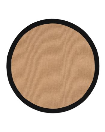 Sisal Rug Round Black