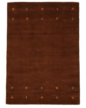 Wool Rug Gabbeh Uni Brown