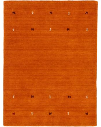 Wool Rug Gabbeh Uni Orange