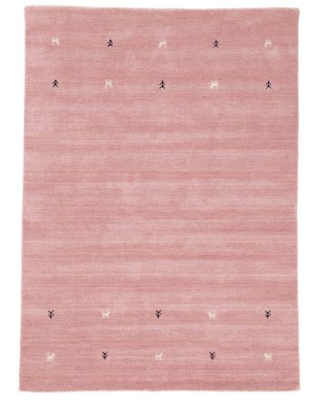 Wool Rug Gabbeh Uni Pink