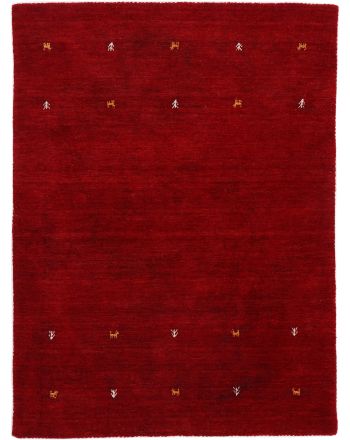 Wool Rug Gabbeh Uni Red