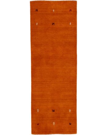 Wool Rug Gabbeh Uni Runner Orange