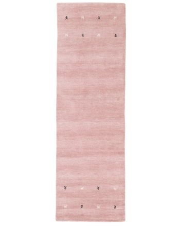 Wool Rug Gabbeh Uni Runner Pink