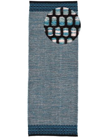 Flat Weave Rug Kilim Mia Runner Blue