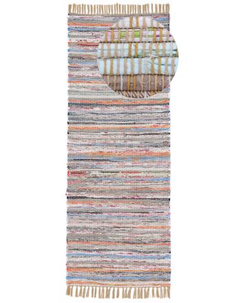 Flat Weave Rug Kilim Chindi Runner Taupe