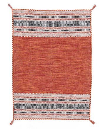 Flat Weave Rug Kilim Azizi Orange