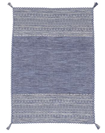 Flat Weave Rug Kilim Azizi Blue