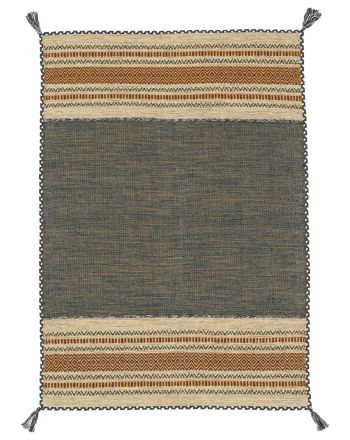 Flat Weave Rug Kilim Azizi Green