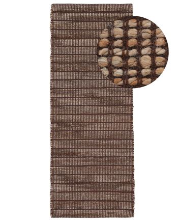 Jute Rug Lara Runner Brown