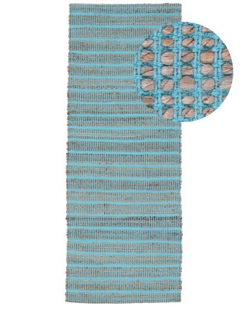 Jute Rug Lara Runner Turquoise