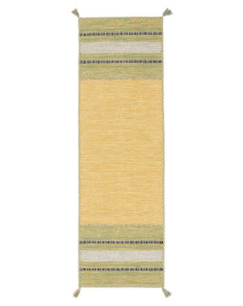 Flat Weave Rug Kilim Azizi Runner Yellow