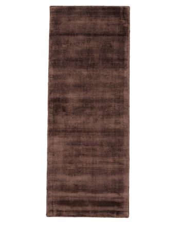 Viscose Rug Ava Runner Dark Brown