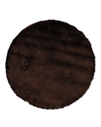 Shaggy Rug Breeze round Dark Brown