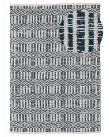 Flat Weave Rug Kilim Oregan Dark Green