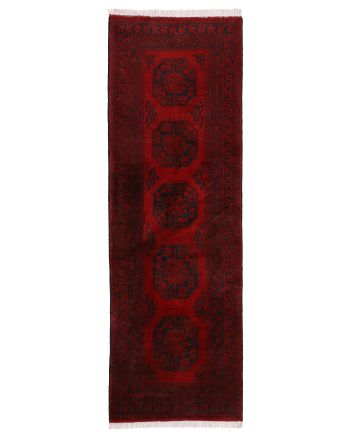 Afghan Akhche Rug Runner Red