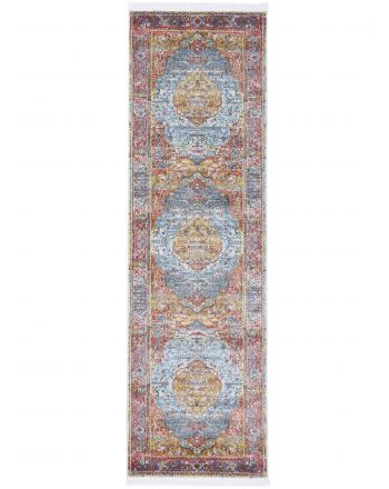 Vintage Esha Rug Runner Multicolored