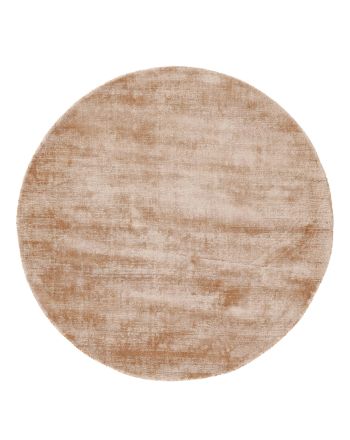 Viscose Rug Round Ava Beige