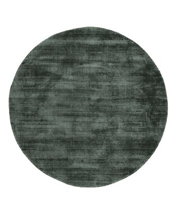 Viscose Rug Round Ava Dark Green