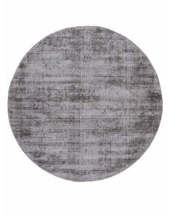 Viscose Rug Round Ava Light Grey