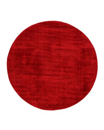 Viscose Rug Round Ava Red