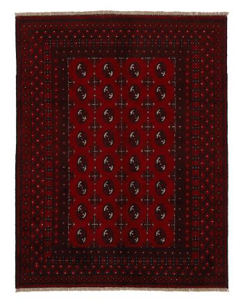 Afghan Akhche Bokhara Rug Red