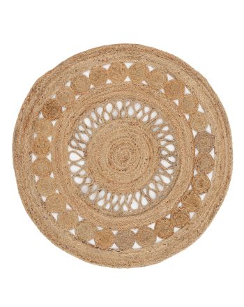 Jute Rug Ella Round Beige