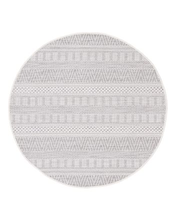 In- & Outdoor Rug Boho Round Beige