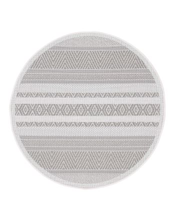 In- & Outdoor Rug Boho Round Beige