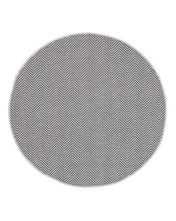 In- & Outdoor Rug Boho Round Beige