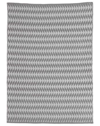 In- & Outdoor Rug from recycled material Lightbrown/White