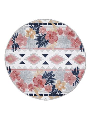 In- & Outdoor Rug Deja Round Multicolored