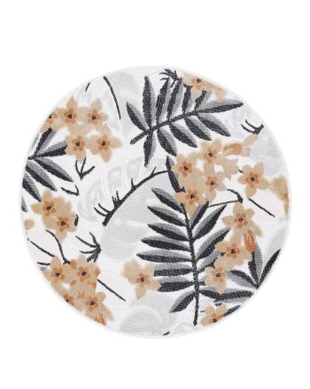 In- & Outdoor Rug Deja Round Creme