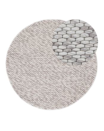 Wool Rug Sina Round Beige
