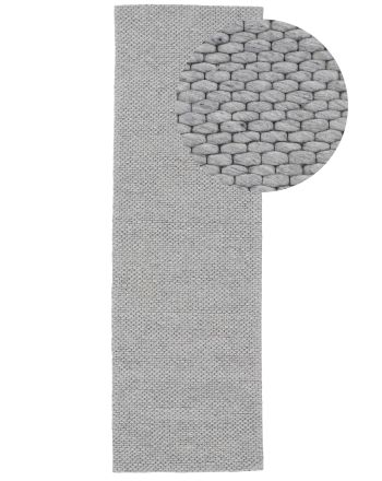 Wool Rug Sina Runner Grey