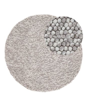 Wool Rug Calo Round Beige