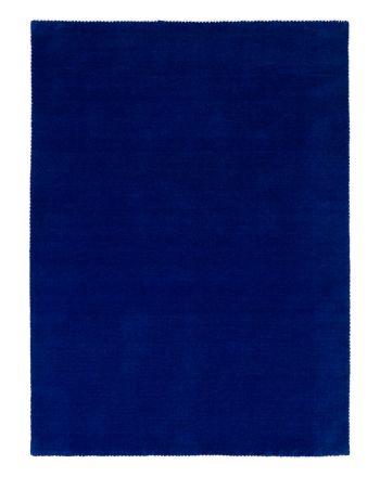Wool Rug Gabbeh Uni Blue