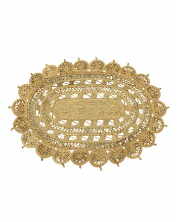 Jute Rug Cate Oval Light Brown