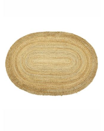 Jute Rug Luca Oval Light Brown