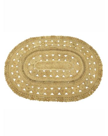 Jute Rug Finn Oval Light Brown