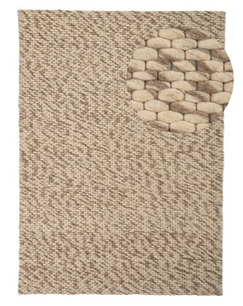 Wool Rug Sina Mottled Light Brown