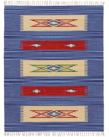 Flat Weave Rug Kilim Tara Blue