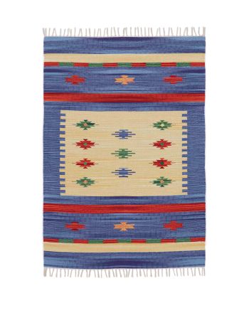 Flat Weave Rug Kilim Shiva Blue